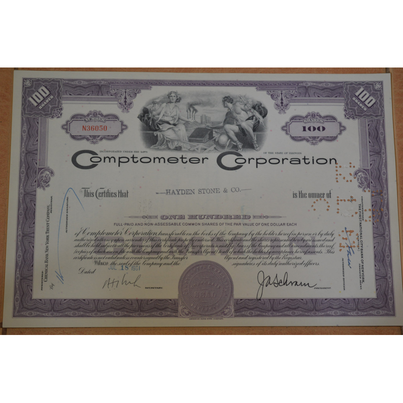 Акція. США. 1961 рік No36050 (Б-4)