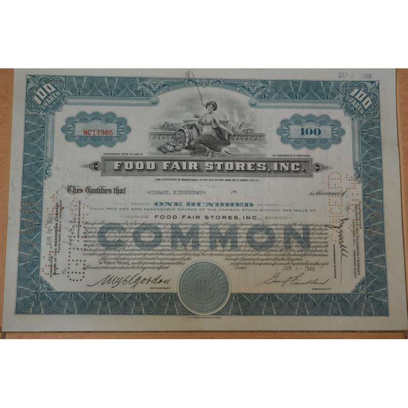 Акція. США. 1946 рік No14985 (Б-4)