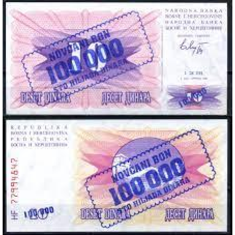 Босния /BosniaandHerz 1000 Dinara 1992 UNC Босния /BosniaandHerz 1000 Dinara 1992 UNC