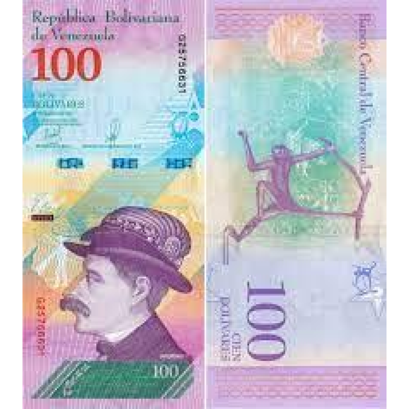 Венесуела 100 болівар 2018 прес UNC Венесуела 100 болівар 2018 прес UNC