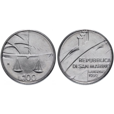 100 літрів 1990 Сан-Маріно — шістнадцять століть історії UNC