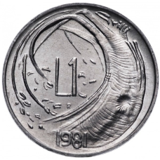 Свята. Монета 1 лира. 1981 рік, Сан-Маріно. UNC