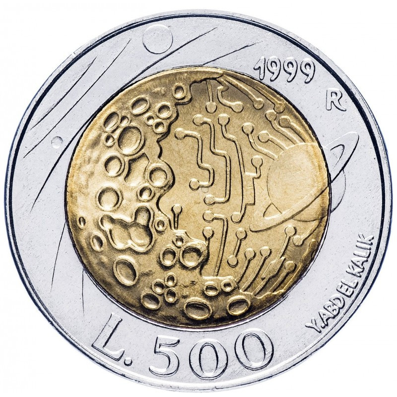 Монета 500 літрів. 1999 рік, Сан-Маріно.UNC Монета 500 літрів. 1999 рік, Сан-Маріно.UNC