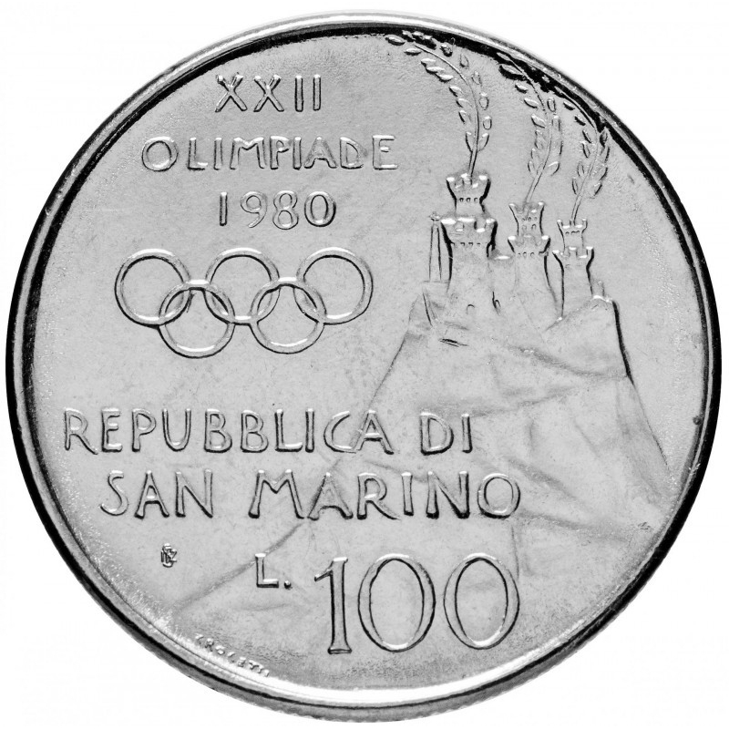 Сан-Маріно 100 лір, 1980 UNC Сан-Маріно 100 лір, 1980 UNC