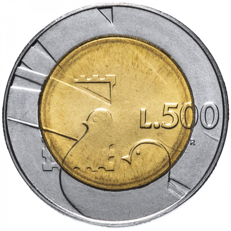 Монета 500 літрів. 1990 рік, Сан-Маріно.UNC Монета 500 літрів. 1990 рік, Сан-Маріно.UNC