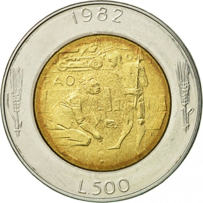 Монета 500 літрів. 1982 рік, Сан-Маріно.UNC Монета 500 літрів. 1982 рік, Сан-Маріно.UNC