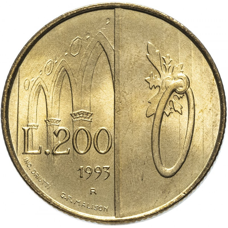 200 лир 1993 Сан-Марино UNC
