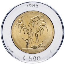 Монета 500 літрів. 1983 рік, Сан-Маріно.UNC
