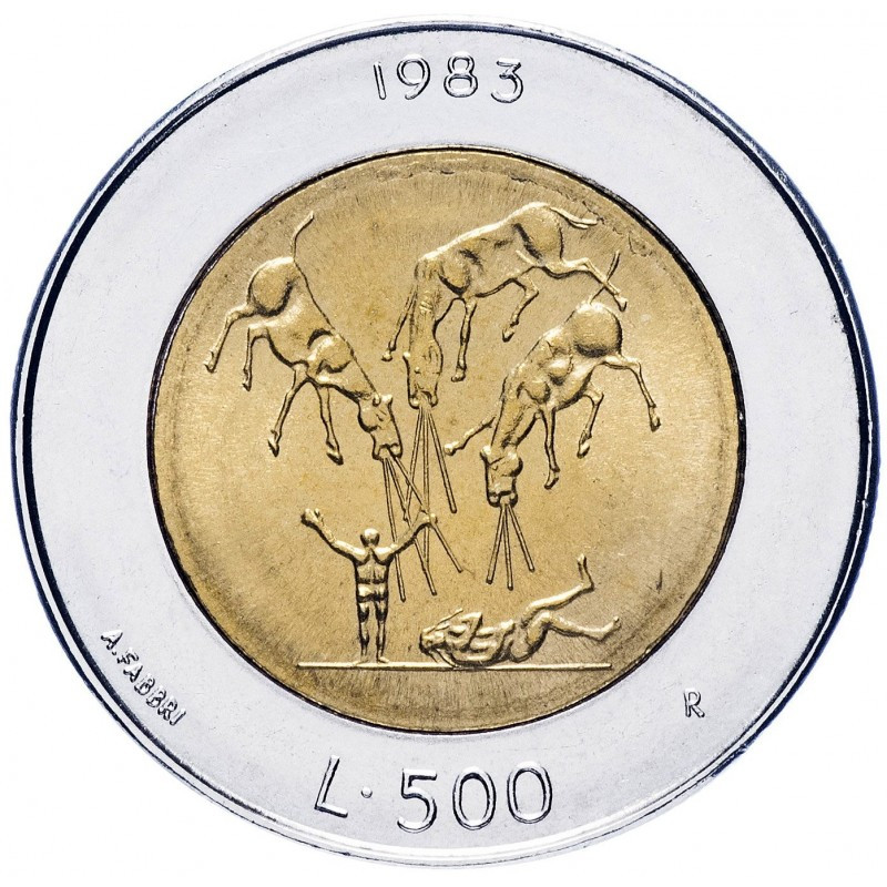 Монета 500 літрів. 1983 рік, Сан-Маріно.UNC Монета 500 літрів. 1983 рік, Сан-Маріно.UNC