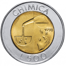 Монета 500 літрів. 1998 рік, Сан-Маріно.UNC
