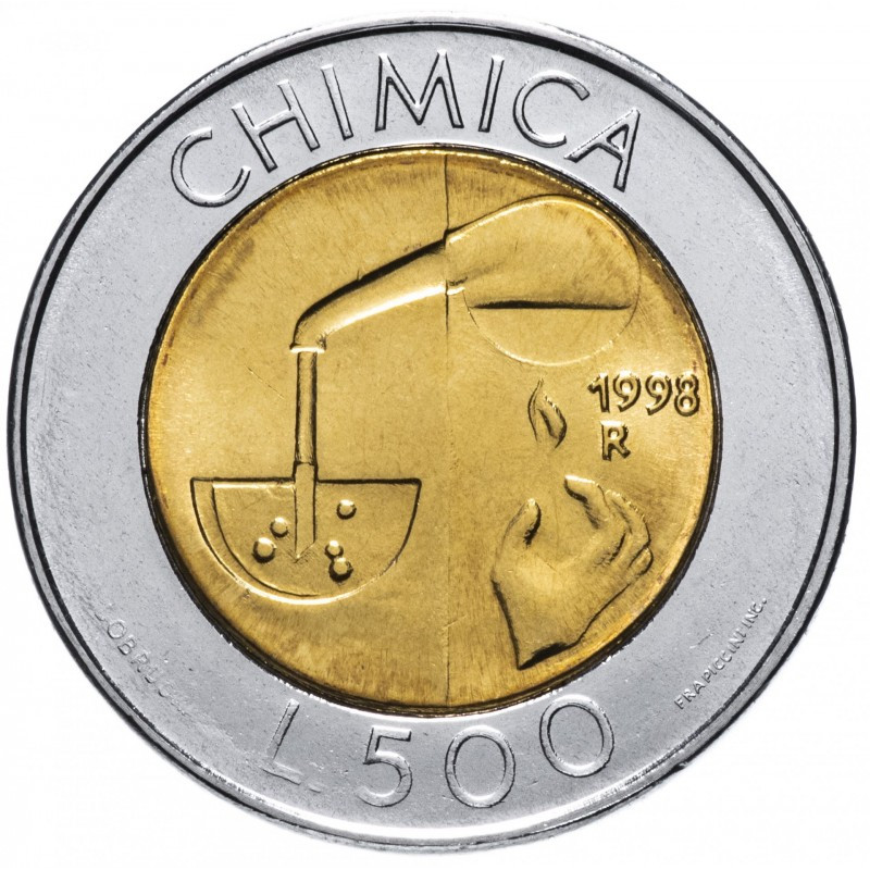 Монета 500 літрів. 1998 рік, Сан-Маріно.UNC Монета 500 літрів. 1998 рік, Сан-Маріно.UNC