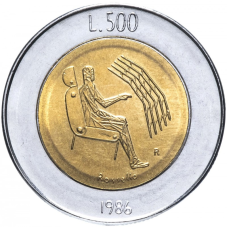 Монета 500 лір. 1986 рік, Сан-Маріно.UNC
