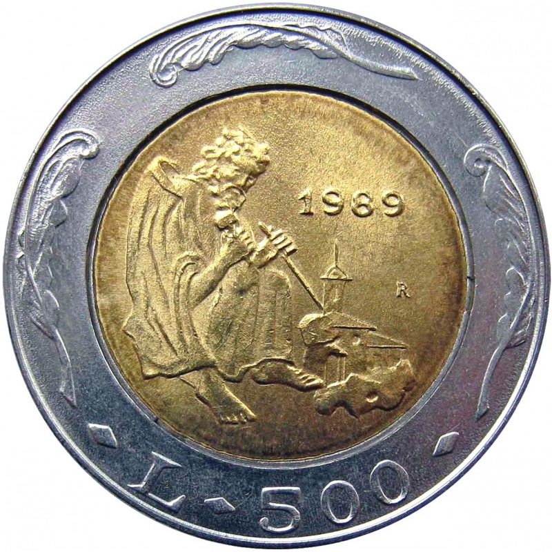 Монета 500 літрів. 1989 рік, Сан-Маріно.UNC Монета 500 літрів. 1989 рік, Сан-Маріно.UNC