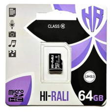 Карта пам“яті Hi-Rali microSDXC (UHS-3) 64 GB Card Class 10 Black