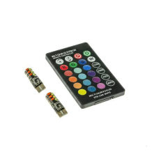 Лампи габаритні світлодіодні RGB-ламочки габаритні з пультом, цоколь T10 (w5w)