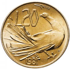 Монета 20 лир. 1981 год, Сан-Марино.UNC