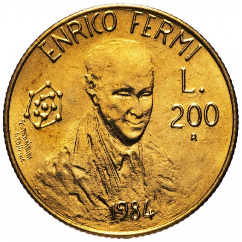Монета 200 лир. 1984 год, Сан-Марино.UNC Монета 200 лир. 1984 год, Сан-Марино.UNC