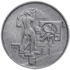 Монета 1 лира. 1982 рік, Сан-Маріно.UNC