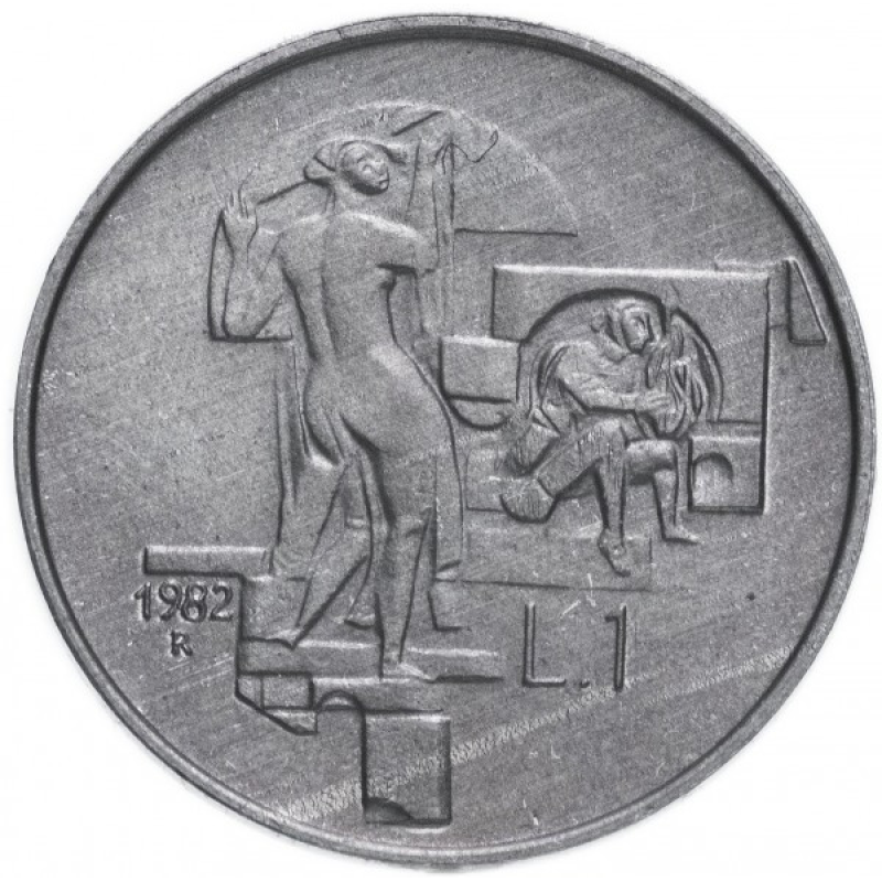 Монета 1 лира. 1982 рік, Сан-Маріно.UNC Монета 1 лира. 1982 рік, Сан-Маріно.UNC