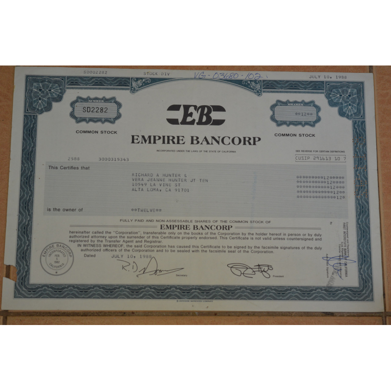 Акція. США. 1988 рік No2282 (Б-3) Акція. США. 1988 рік No2282 (Б-3)