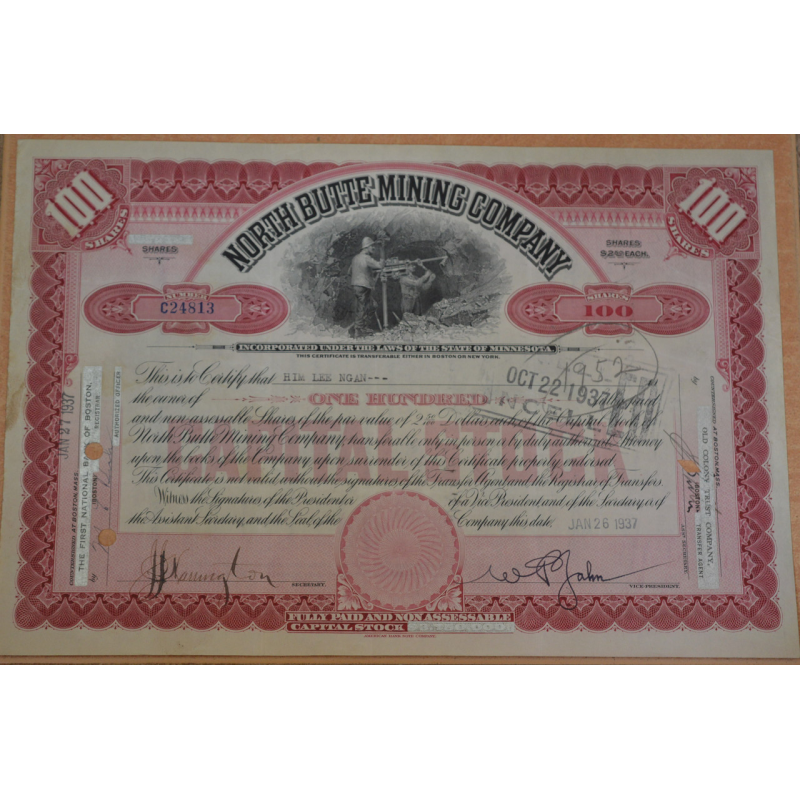 Акція. США. 1937 рік No24813 (Б-3)