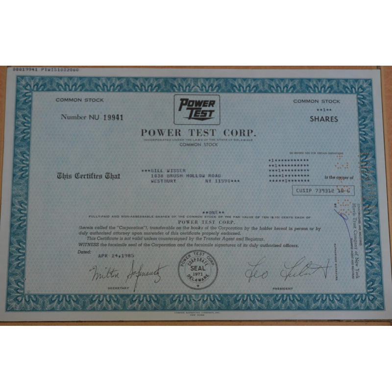 Акція. США. 1985 рік No19941 (Б-3) Акція. США. 1985 рік No19941 (Б-3)