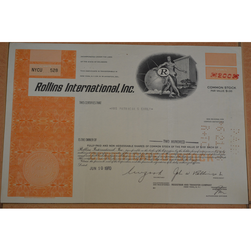 Акція. США. 1970 рік No528 (Б-3) Акція. США. 1970 рік No528 (Б-3)