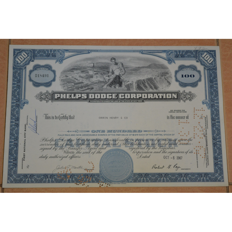 Акція. США. 1967 рік No18491 (Б-5)