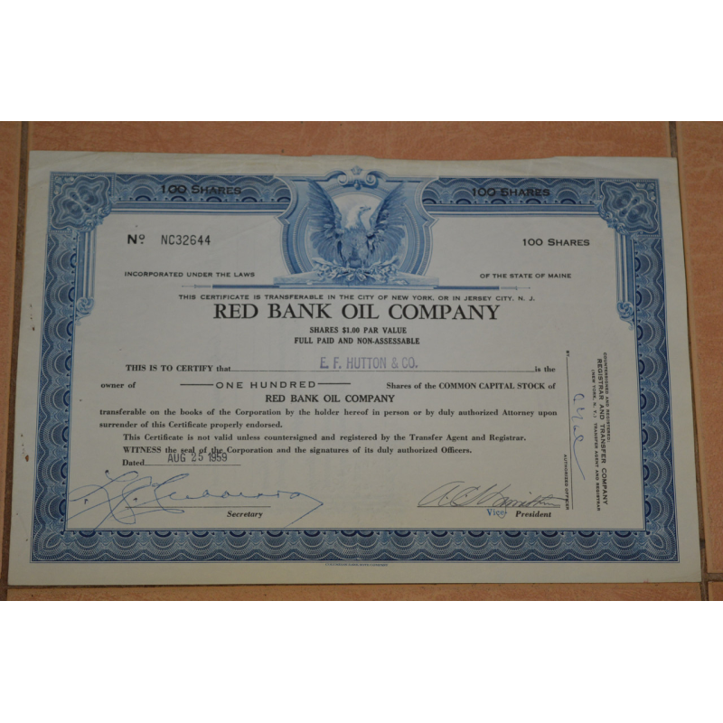 Акция. США. 1959 год №32644 (Б-5) Акция. США. 1959 год №32644 (Б-5)