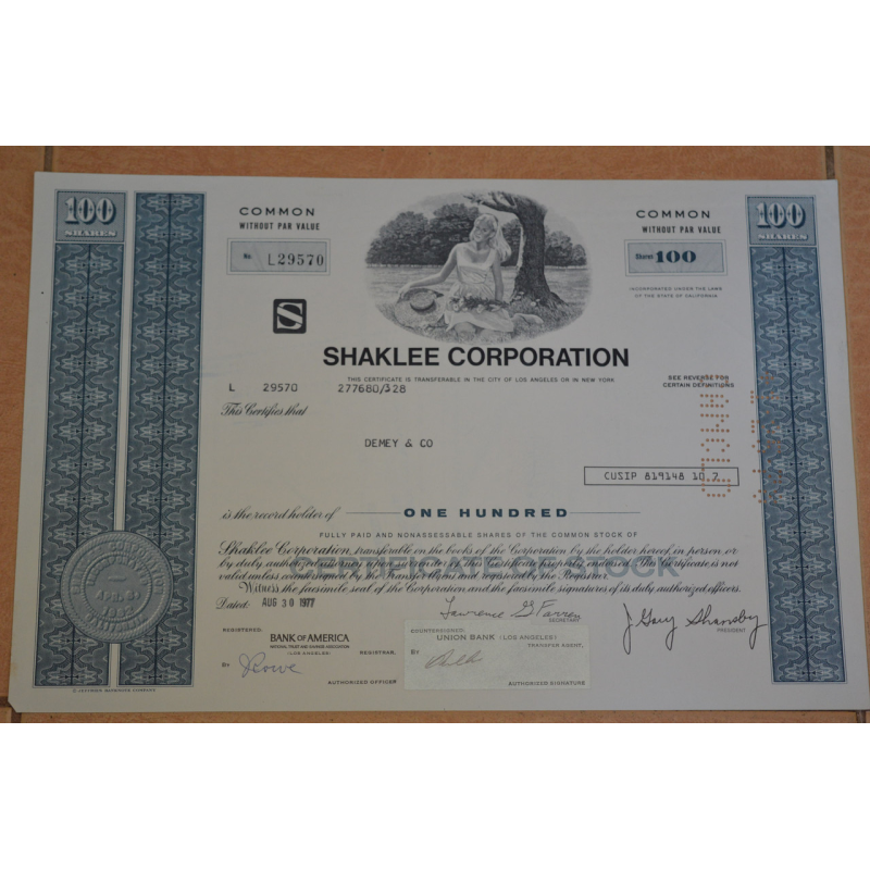 Акція. США. 1977 рік No29570 (Б-5) Акція. США. 1977 рік No29570 (Б-5)