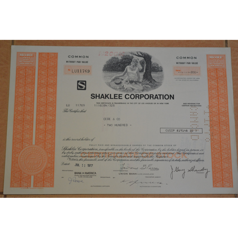 Акція. США. 1977 рік No11769 (Б-5) Акція. США. 1977 рік No11769 (Б-5)