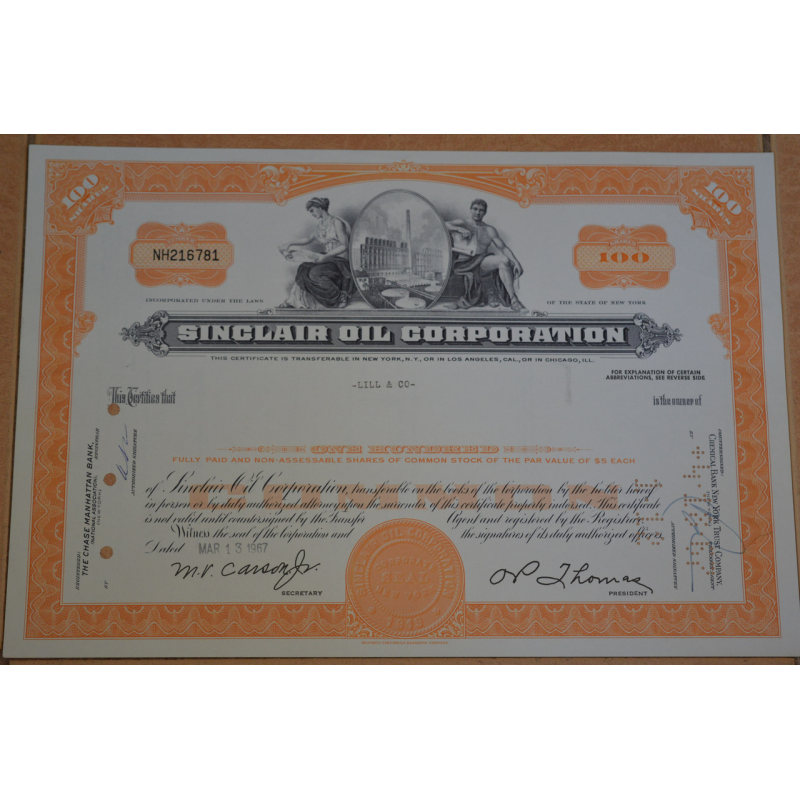 Акція. США. 1967 рік No216781 (Б-5) Акція. США. 1967 рік No216781 (Б-5)