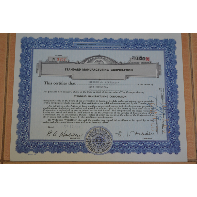 Акція. США. 1963 рік No3852 (Б-5)