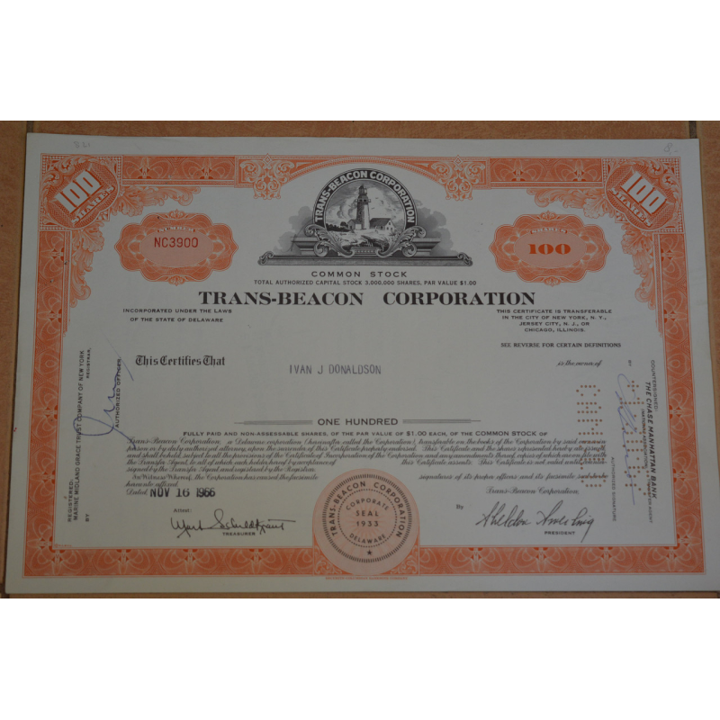Акція. США. 1966 рік No3900 (Б-5)