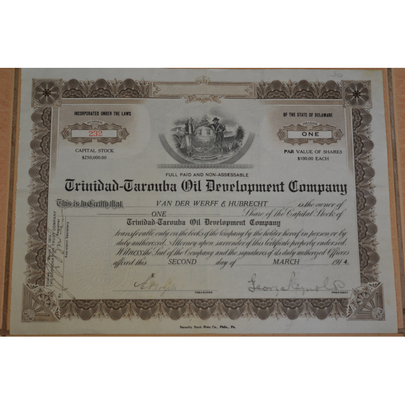 Акція. США. 1914 рік No232 (Б-5)