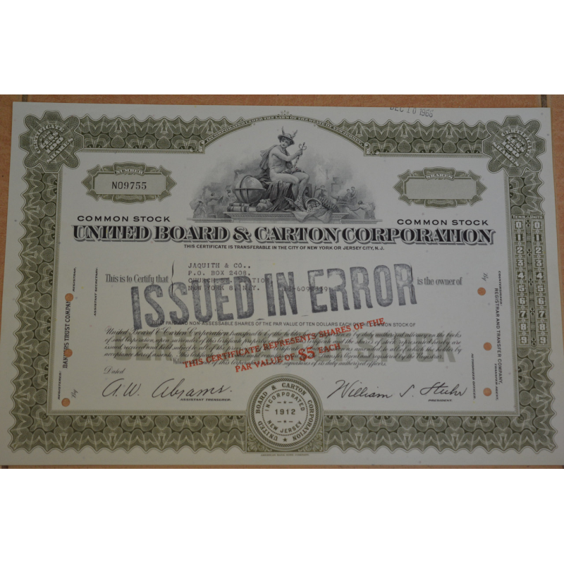 Акція. США. 1966 рік No09755 (Б-5)