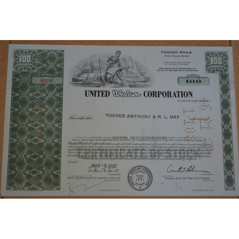 Акція. США. 1967 рік No3135 (Б-5) Акція. США. 1967 рік No3135 (Б-5)