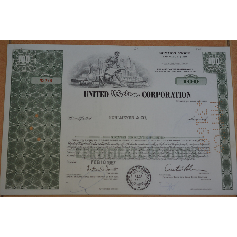 Акція. США. 1967 рік No2273 (Б-5)