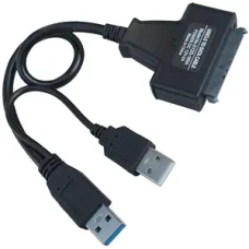 Перехідник SATA 3.0 для під“єднання жорсткого диска (2 штекери USB — штекер SATA)