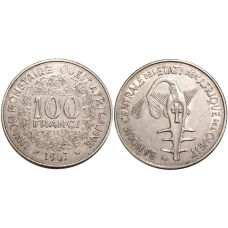 100 франков 1967,69,72 Западная Африка (Д)