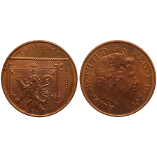 Великобританія 2 пенси 2008 рік ( фрагмент герба британської королівської сім“ї)