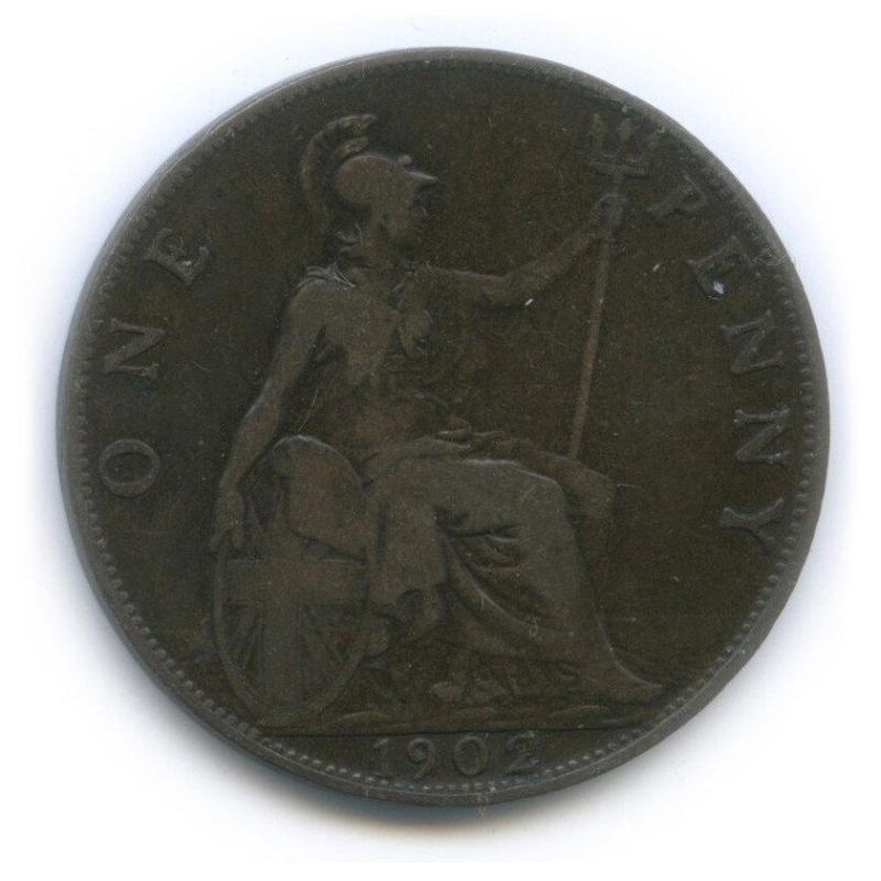 Монета Великобританія 1 пенні (penny) 1902-1916 Едуард VII Монета Великобританія 1 пенні (penny) 1902-1916 Едуард VII