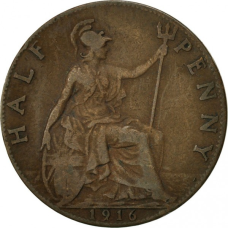 Великобританія 1⁄2 пенні, 1911-1925