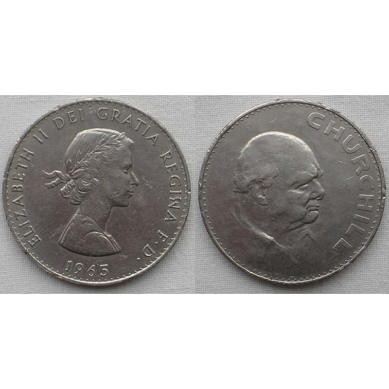 Великобританія, 5 шилінгів, 1965, XF Черчілль Великобританія, 5 шилінгів, 1965, XF Черчілль