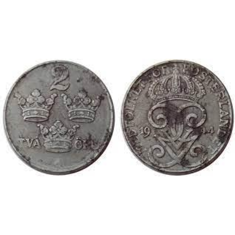 Монета 5-ере Швеція 1944-50 сталь Монета 5-ере Швеція 1944-50 сталь