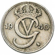 Монета Швеція 10 ере 1940 Швеция
