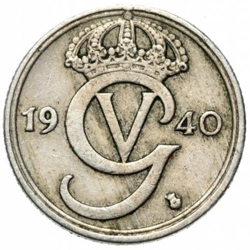 Монета Швеція 10 ере 1940 Швеция Монета Швеція 10 ере 1940 Швеция