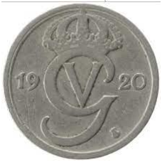 Монета Швеція 10 ере 1920 Швеция