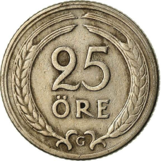 Монета Швеція 25 ере 1946 Швеция