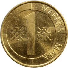 Монета Фінляндія 1 марка, 1993,94,96 Фінляндія.(БЖ)